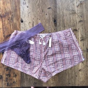 NWT Victoria Secret silk bottoms and thong